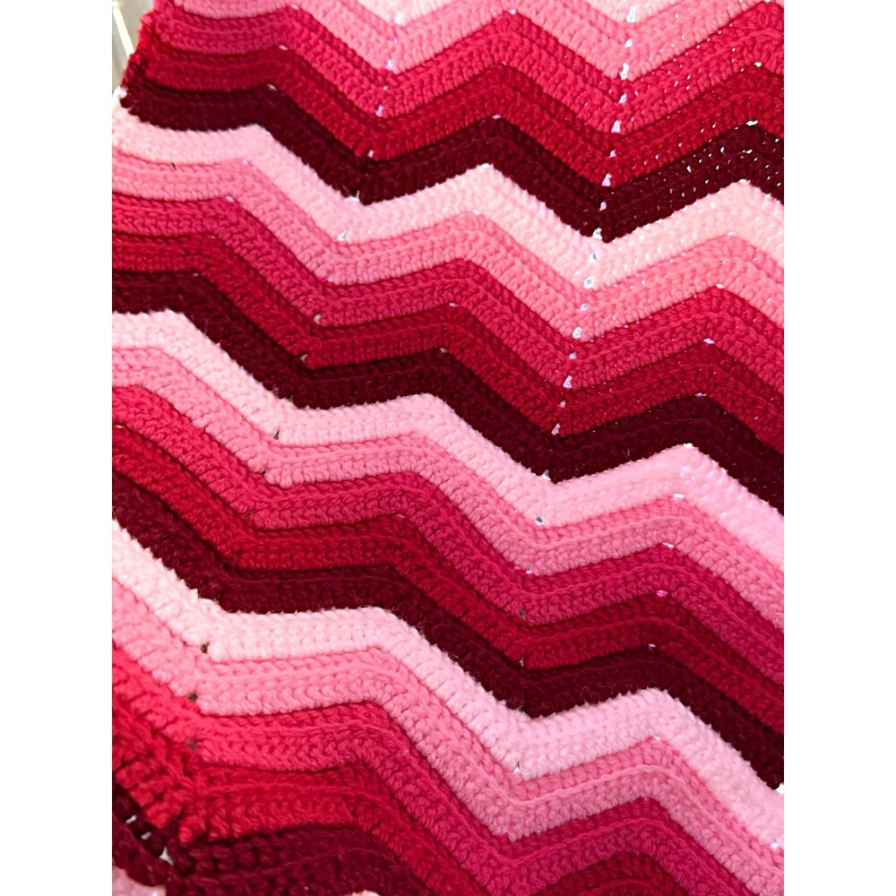 Pink afghan handmade
